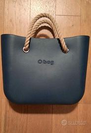 Borsa O bag blu scuro