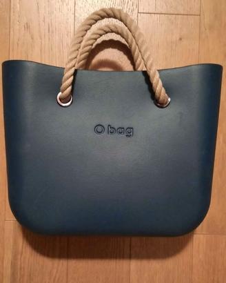Borsa O bag blu scuro