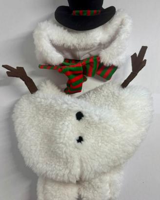Vestito cane pupazzo di neve Natale taglia piccola