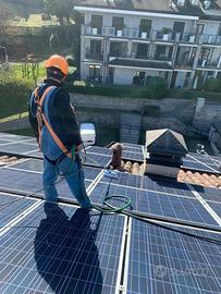 Pannelli fotovoltaici pulizia