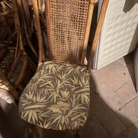 18 Sedie in paglia con cuscini scambiabile