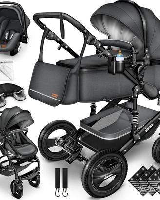 Passeggino Trio 3 in 1 con navicella e seggiolino
