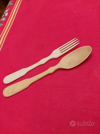 Antiche posate bambino in osso