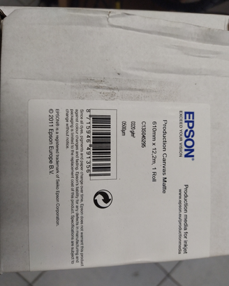 Carta Epson production Canvas matte