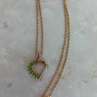 Collana vintage Avon cuore bicolor