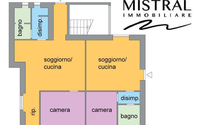 Bancali singola con patio esterno