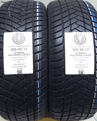 2 GOMME 205 45 17 GT RADIAL A72244