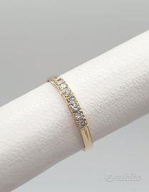 COD.1190A.25 ANELLO ORO GIALLO 18K 750 DIAMANTI