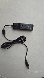 Hub USB Hama a 4 Porte con Interruttore ON/OFF