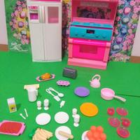 Vintage playset cucina Barbie 1995 mobili accessor