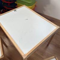 Set tavolino + 2 sedie (per bambini 1-5 anni)