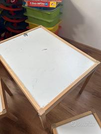 Set tavolino + 2 sedie (per bambini 1-5 anni)