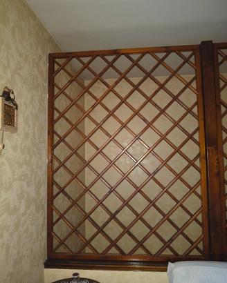 n.3 Grate in legno colore noce con n.3 supporti