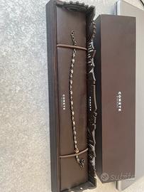 Bracciale in Argento rosè e brunito con zirconi