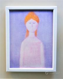 Quadro Ragazza di Antonio Bueno con cornice
