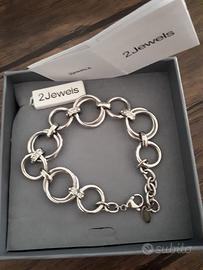 Bracciale in acciaio ad anelli