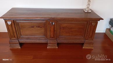 Cassapanca in noce massiccio del 1500/1600 ottime 