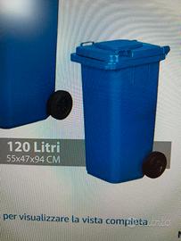 bidone carrellato per rifiuti sa 120 lt