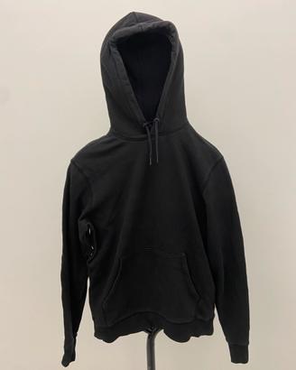 Felpa nera con cappuccio