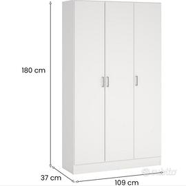 Armadio multiuso bianco 