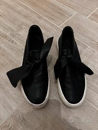 SNEAKERS TIPO VANS IN PELLE NERA