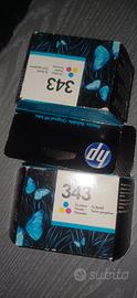 2 CARTUCCE ORIGINALI HP 343  INK JET  (8767EE)