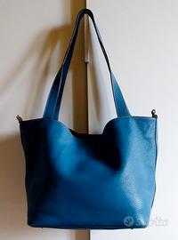 Originale LUCIO TORRESI, borsa in pelle ottanio