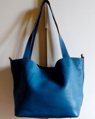 Originale LUCIO TORRESI, borsa in pelle ottanio