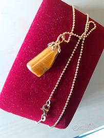 Catenina in argento con pendente in agata 