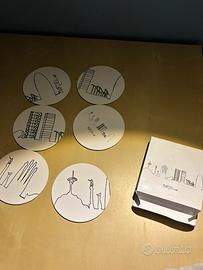 Kit di 6 sottobicchieri di Barcellona minimal