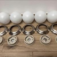 Lampadario tondo di vetro