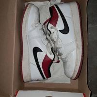 Air Jordan 1 low  bianche rosse  e nere