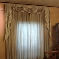 Due tende 5.40x300 seta e drappeggi in broccato