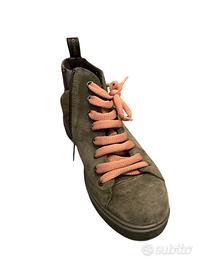 Sneakers alte Igi&Co Camoscio Verde e Rosa  N. 40