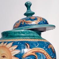 Vaso globulare con coperchio, Amalfi, Anni '60 '70