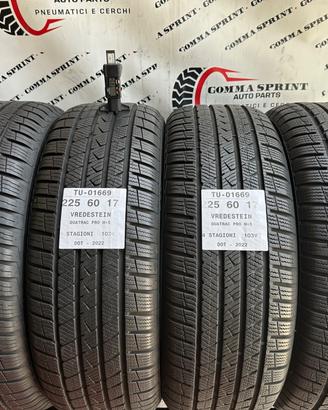 4 PNEUMATICI 225/60 R17 VREDESTEIN INVERNALI