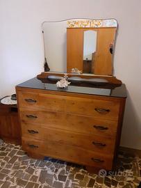 Cassettone con specchio anni '40