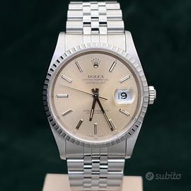 Rolex Datejust 16220 36 mm Acciaio Jubilee Argentè