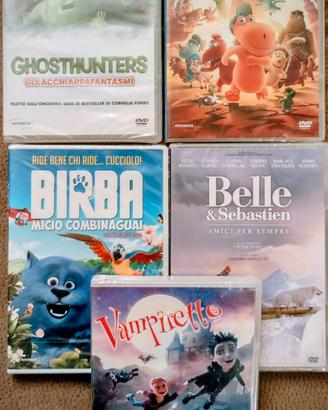 DVD lotto 5 film per bambini. nuov.