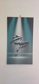 quadro con ballerina in rilievo