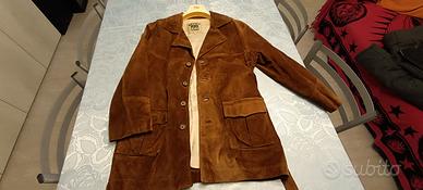 giacca donna in vera pelle renna marrone taglia M