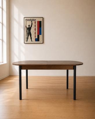 Tavolo scandinavo allungabile in teak anni ’60
