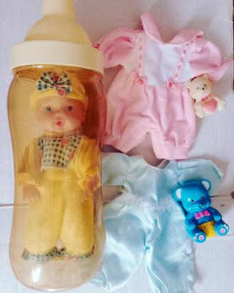 Bambolina  primi 2000 con mega Biberon & accessori