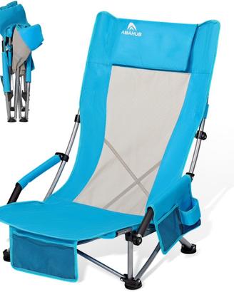 Sedia da Spiaggia Pieghevole Portatile con borsa