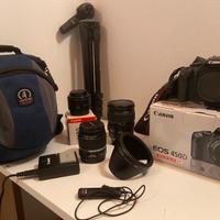 Reflex Canon EOS 450D kit completo