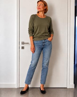 Maglia donna H&M Basic verde oliva size L