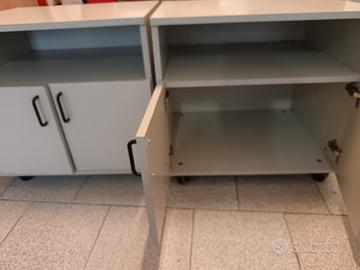 mobiletti con ruote e 2 antine