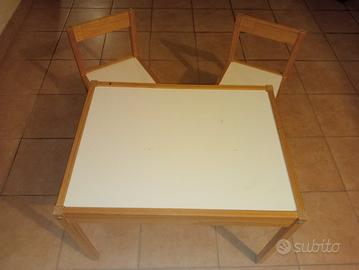 tavolo per bambini con due sedie 