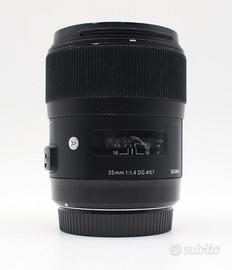 Sigma Art 35 mm f1.4 attacco canon EF