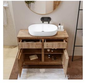 Mobile bagno, colonna e specchio Deghi "Jaiden"